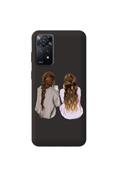 Other Xiaomi Redmi Note 11 4G Friends Black Colored Silicone TPU Θήκη