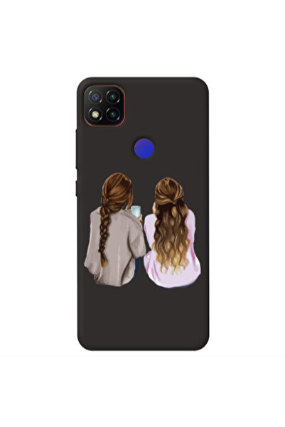 Other Xiaomi Redmi 9c Friends Black Colored Silicone TPU Θήκη