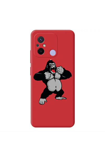Other Xiaomi Redmi 12C Angry Gorilla2 Red Colored Silicone TPU Θήκη