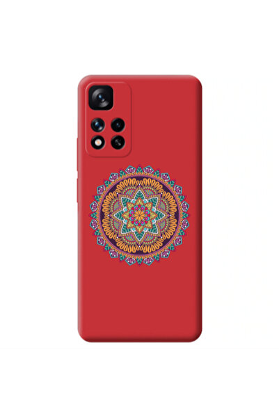 Other Xiaomi Redmi Note 11 Pro 5G Mandala D102 Red Colored Silicone TPU Θήκη