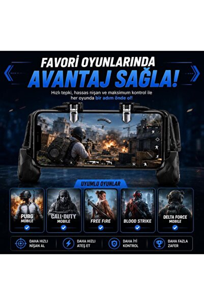 coofbe L1-R1 Telefon Oyun Kolu Tetik Nişan Ve Tetik Tuşu Profesyonel Mobil Oyun Konsolu 4.7-6.7 İnç