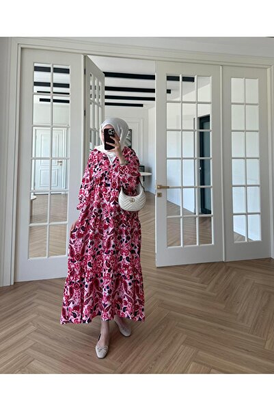 SOİ Nilya Shawl Pattern Mango Dress Pink