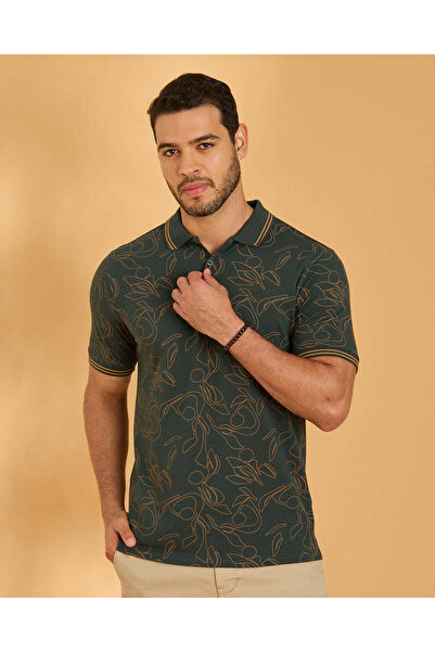 REDTAG Men Green Polo Shirt