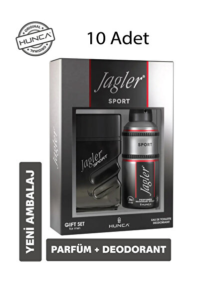 Jagler Sport Erkek Parfüm Seti ( Parfüm Edt 90 ml Deodorant 150 ml ) 10 Adet