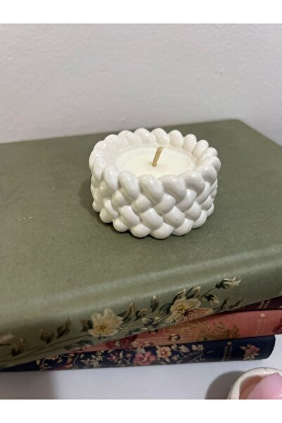 AdeliZEN Lumânare handmade în recipient ceramic împletit