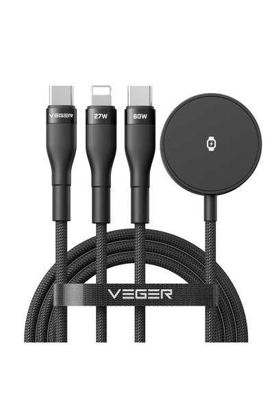 Veger V730 - Πολυλειτουργικό Καλώδιο Γρήγορης Φόρτισης 3-σε-1 |   Παροχή ισχύ...