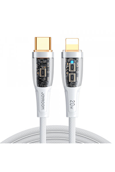 Joyroom Cablu de date și încărcare USB-C - Lightning S-CL020A3, 20W, 1.2m, Alb