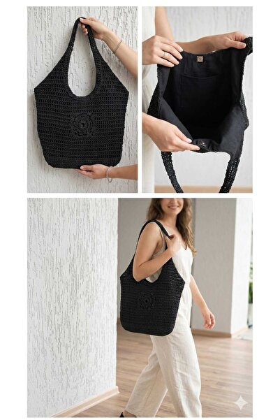 DUBLİNO KİDS Bohem Style 100% Embroidered Knitted Shoulder Bag