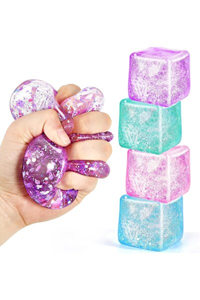ZeeSquare Squishy Fidget Toys for Kids Adults Stress Relief Toy, 4 Pack | Sen...