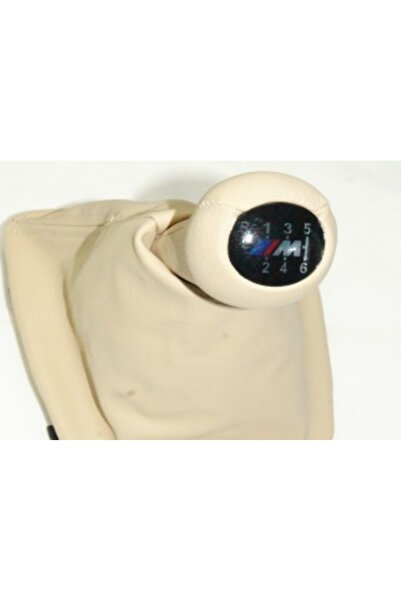 PİNUKS 25112229183Bej Bmw Gear Knob and Bellow E39 m Power 6 Gear Beige Leath...