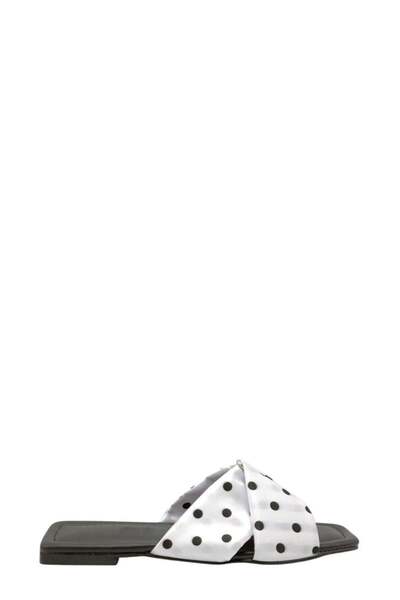 Moulin Shoes White Cross Strap Women's Slippers