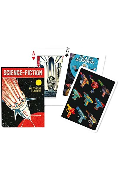 Piatnik Karte de jocuri Science-Fiction Piatnik, 54 bucati, 63x88mm, plasticat