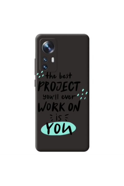 Other Xiaomi Mi 12 The Best Project Black Colored Silicone TPU Θήκη