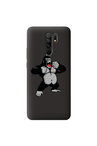 Other Xiaomi Redmi 9 Angry Gorilla2 Black Colored Silicone TPU Θήκη