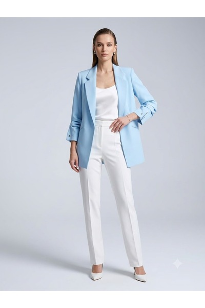 centilmen Mare Sole Pocket Detailed Buttonless Half Sleeve Jacket 300