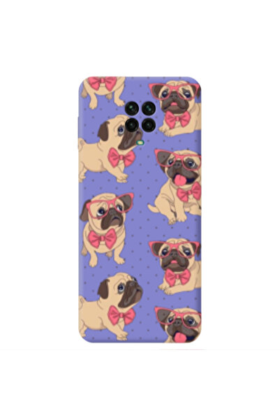 Other Xiaomi Redmi Note 9 Pro Dog Spectacled Purple Colored Silicone TPU Θήκη