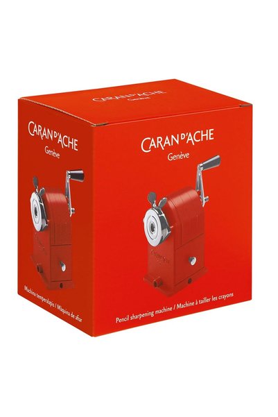 Caran d'Ache Tabletop Pencil Sharpener with Handle Red 455-270