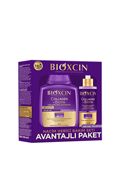 Bioxcin Collagen & Biotin Hacim Verici Bakım Seti - Şampuan 300 ml + Serum 10...