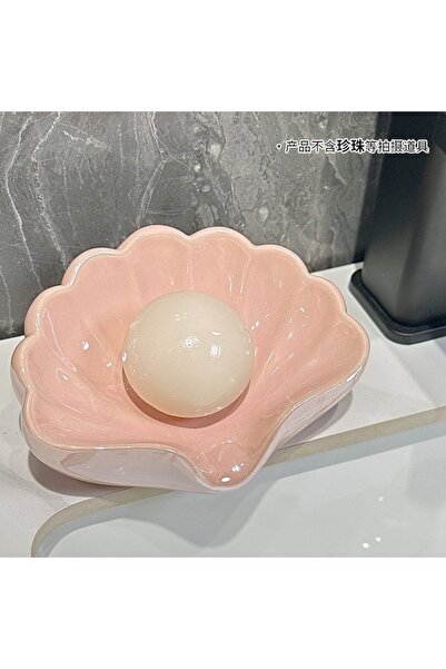 Choice1 Pink Household Plastic Shell Soap Box, No-Drill, High-End Creative Ba...