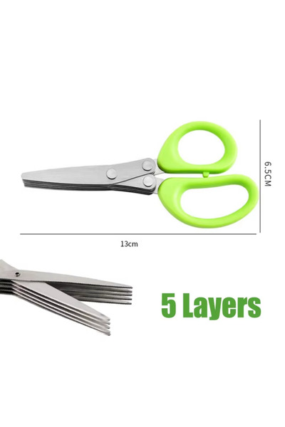 Choice1 5 Layers Multifunctional Scissors Stainless Steel 5 Layer Kitchen Sci...