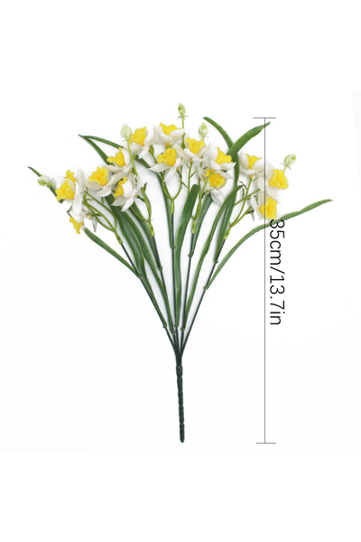 Choice1 1PCS White 1Pc Artificial Daffodils 35cm Spring Flowers Soft Plastic ...