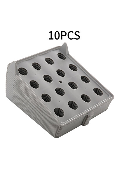 Choice Gray10 رف تخزين بلاستيكي قابل للطي متعدد الاستخدامات للملابس والكتب، م...