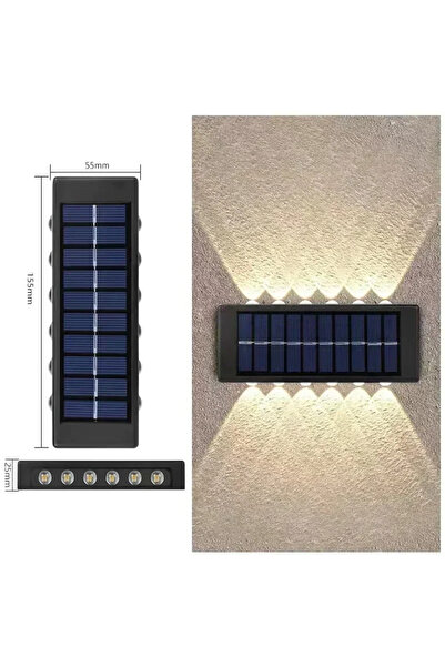 Choice Heinast 2Pcs 12LED-Warm White Solar Wall Lamp Outdoor Waterproof Solar...
