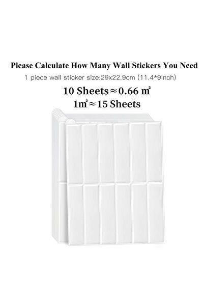Choice3 T80798-10PCS 5/10sheets Peel and Stick Backsplash Tile for Kitchen Ba...
