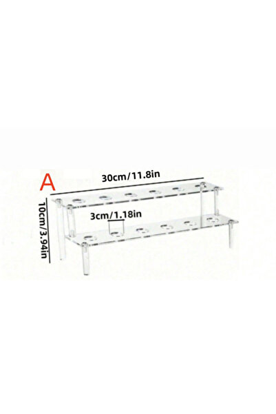 Choice 2 Layers-A Multi-Layer Acrylic Display Stand Cake Ice Cream Display Ra...