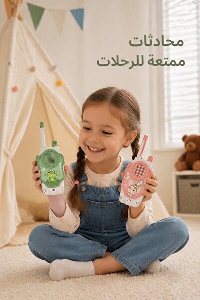 Generic مجموعة من جهازي اتصال لاسلكي بلاستيكيين قابلين لإعادة الشحن بمدى طويل...