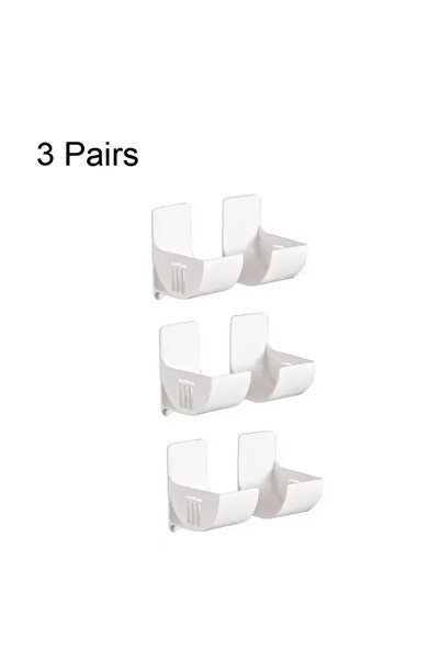 choice2 White 3 pairs 2/4/6pcs Non Perforated Storage Rack, Cling Film, Garba...