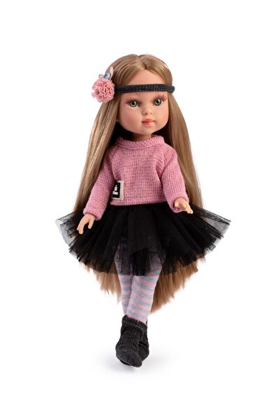 GUCA COLLECTION Papusa fashion, Penelope Paris, 33 cm, par blond drept, corp ...