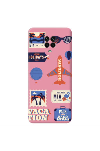 Other Xiaomi Redmi Note 9 Pro Vacation Pink Colored Silicone TPU Θήκη