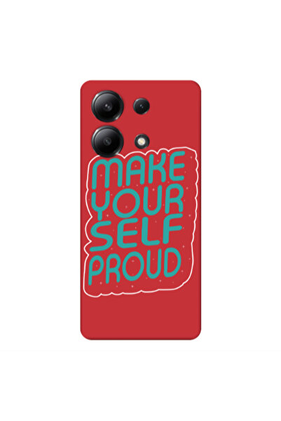 Other Xiaomi Redmi Note 13 4G Make Your Self Proud Red Colored Silicone TPU Θήκη