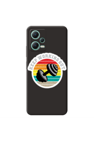 Other Xiaomi Redmi Note 12 Pro 5G Keep working out Black Colored Silicone TPU...