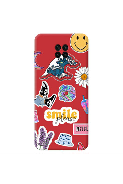 Other Xiaomi Redmi Note 9 Pro Smile Moon Red Colored Silicone TPU Θήκη