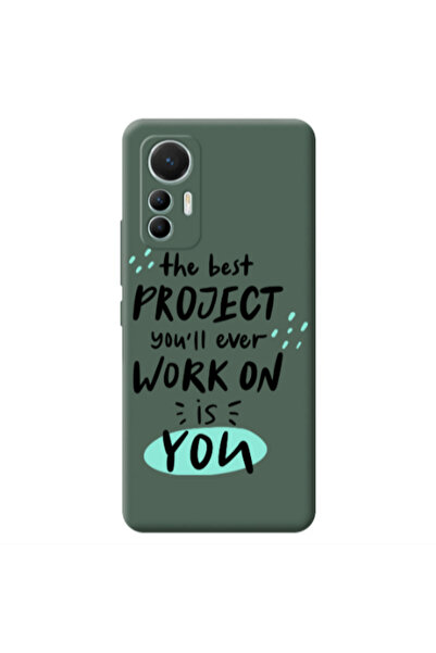 Other Xiaomi Mi 12 Lite The Best Project Dark Green Colored Silicone TPU Θήκη