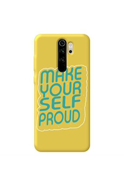 Other Xiaomi Redmi Note 8 Pro Make Your Self Proud Yellow Colored Silicone TP...