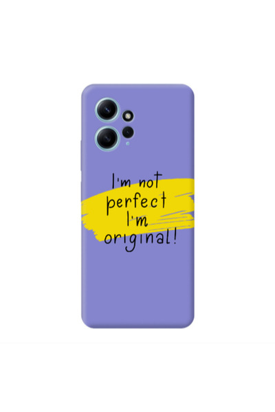 Other Xiaomi Redmi Note 12 4G I m not perfect Purple Colored Silicone TPU Θήκη