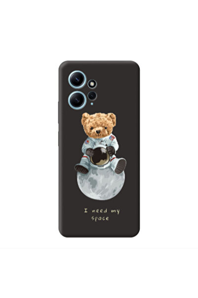 Other Xiaomi Redmi Note 12 4G Bear in space Black Colored Silicone TPU Θήκη