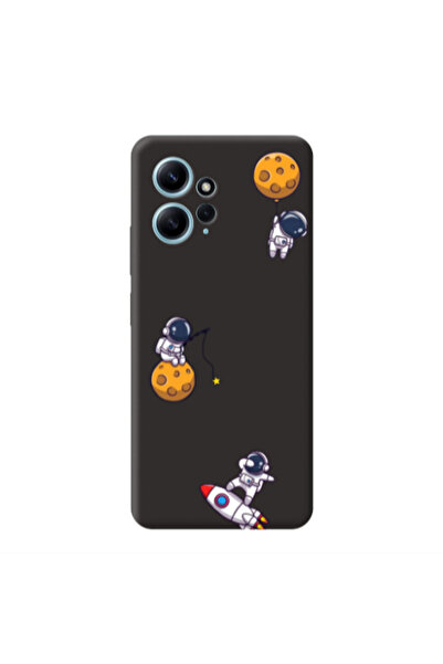 Other Xiaomi Redmi Note 12 4G Cute astronauts Black Colored Silicone TPU Θήκη