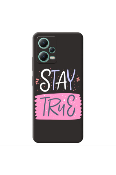 Other Xiaomi Redmi Note 12 Pro 5G Stay True Black Colored Silicone TPU Θήκη