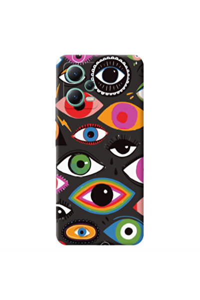 Other Xiaomi Redmi Note 12 Pro 5G Colorful eyes Black Colored Silicone TPU Θήκη