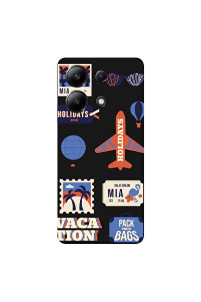 Other Xiaomi Redmi Note 13 4G Vacation Black Colored Silicone TPU Θήκη