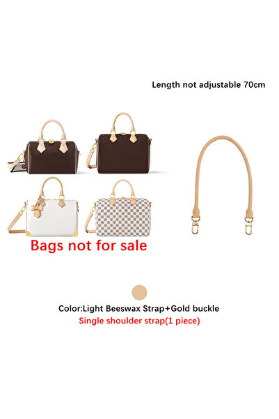 Choice9 Light Beeswax Strap 100% Genuine Vachetta Leather Bag Strap for LV Sp...