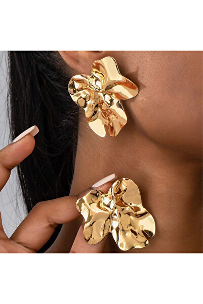 Choice AYA6494101 1 Pair Large Geometric Metal Irregular Stud Earrings for Wo...