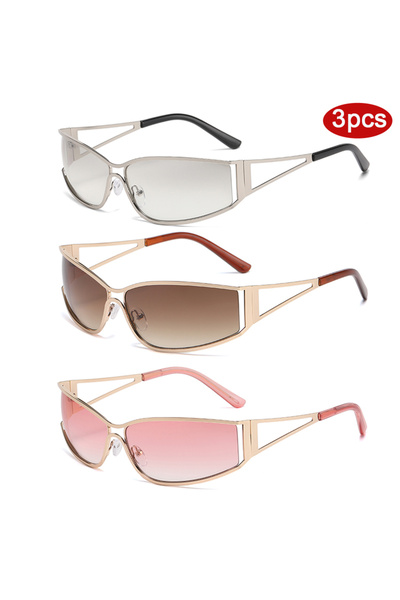 Choice1 نظارات واقية s24132z13، 3 قطع، نظارات شمسية نسائية أنيقة بإطار معدني،...