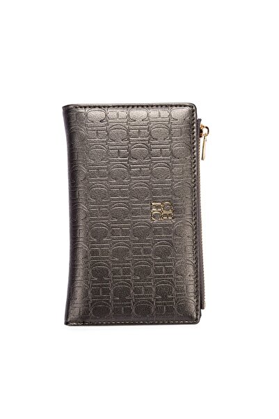 Choice3 Silver CHCH Women's Wallet Slim Two Fold Clip Blocking with Zipper Co...