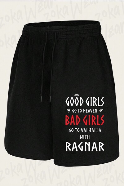 ZOKAWEAR Unisex Bad Girls Vikings Design Printed Shorts