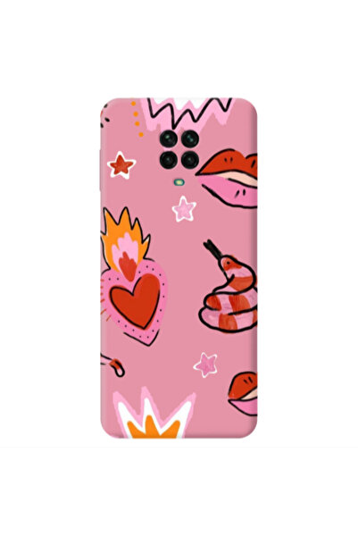 Other Xiaomi Redmi Note 9 Pro Snake heart Pink Colored Silicone TPU Θήκη